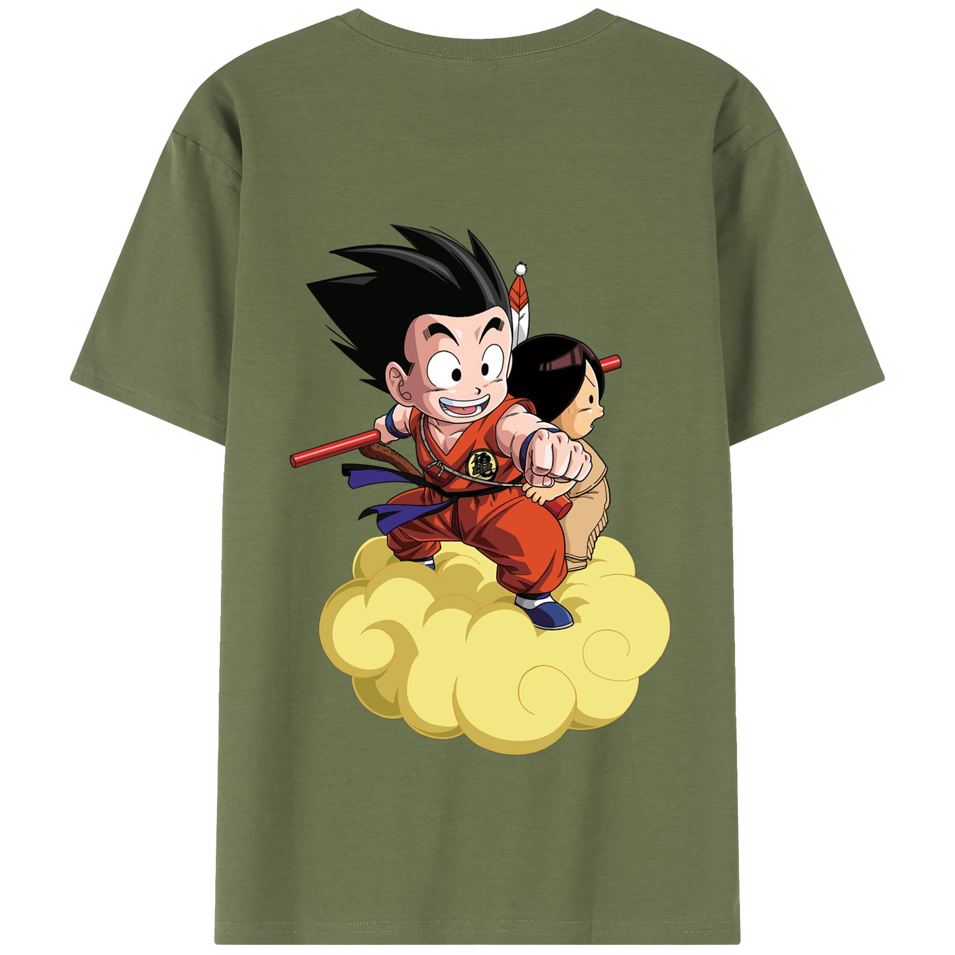 （画像用） ドラゴンボール 孫悟空（そん ごくう）Son Goku カカロット DRAGON BALL Kakarotto 綿100％半袖Tシャツ（背面プリント）